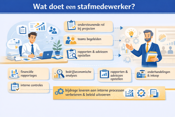 Alles over het beroep stafmedewerker Wat doet een stafmedewerker